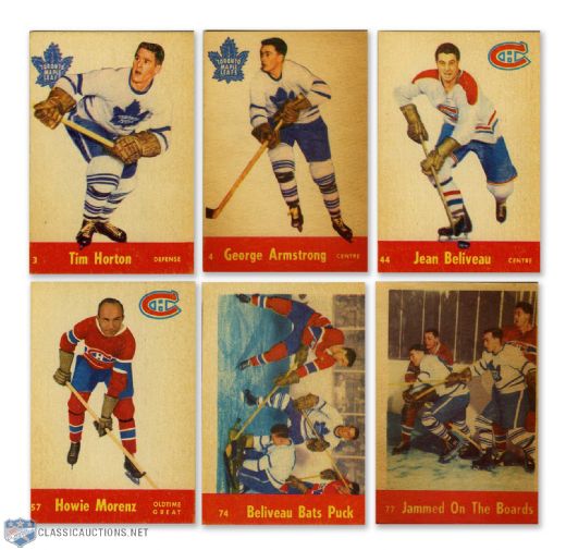 1954-55 and 55-56 Parkhurst Hockey Card Collection of 33 Including Beliveau & Horton