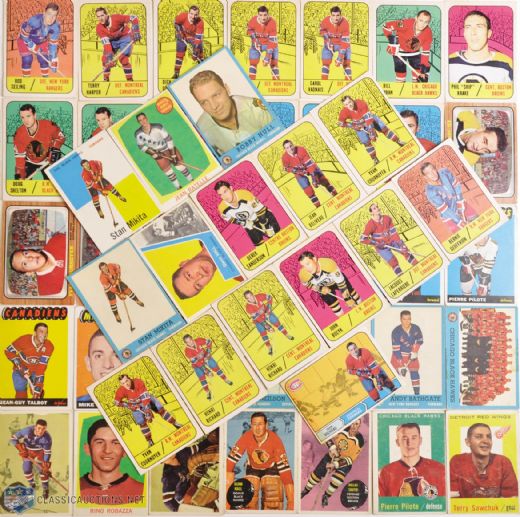 1959-60 to 67-68 Topps Hockey Card Collection of 54 with Stan Mikita RC