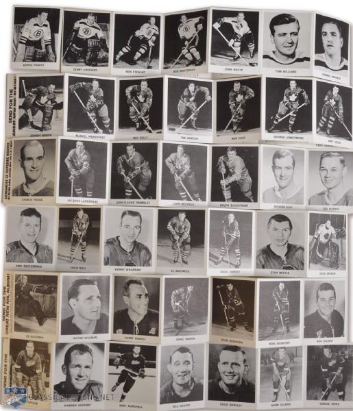 1965-66 Coca-Cola NHL Complete Card Set of 108 in Six Undetached Team Sets