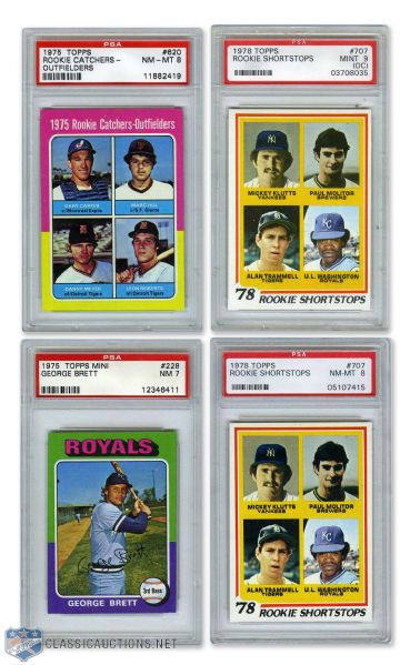 1970s Baseball Star and Rookie Card Collection of 11 with Many Graded