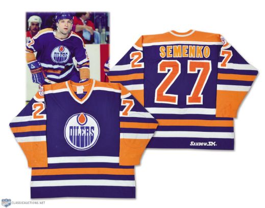 Dave Semenkos 1980-81 Edmonton Oilers Game-Worn Jersey with Team LOA