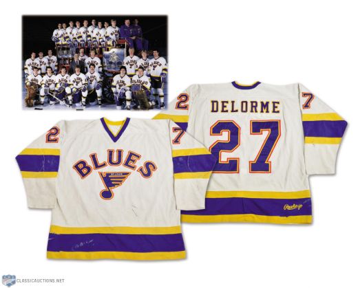 Gilbert Delormes 1984-85 St. Louis Blues Game-Worn Jersey