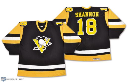Pittsburgh Penguins 1987-88 Game-Worn Jersey Recycled for 1988-89 Training Camp