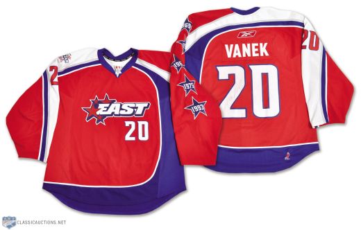 Thomas Vaneks 2009 NHL All-Star Game Eastern Conference Signed Practice-Worn Jersey with LOA