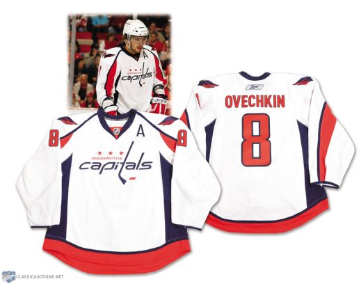 Alexander Ovechkins 2009-10 Washington Capitals Game-Worn Alternate Captains Jersey with Team LOA - Photo-Matched!
