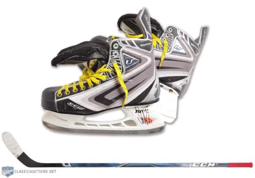 Alexander Ovechkins Washington Capitals Signed Game-Used CCM Skates and Stick