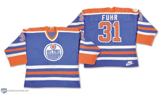 Grant Fuhrs 1982-83 Edmonton Oilers Game-Worn Jersey - Photo-Matched!