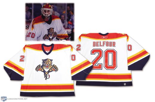 Ed Belfours 2006-07 Florida Panthers Game-Worn Jersey with Team LOA - Photo-Matched!