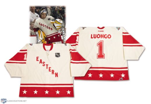 Roberto Luongos 2004 NHL All-Star Game Eastern Conference Signed Game-Worn Jersey with Team LOA