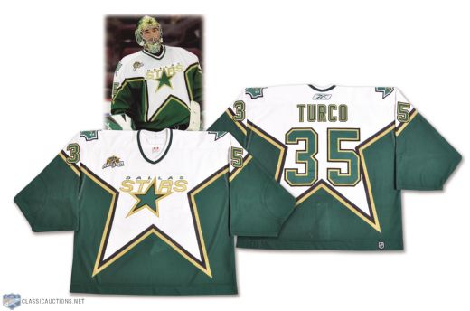 Marty Turcos 2006-07 Dallas Stars Game-Worn Jersey with LOA - Photo-Matched!