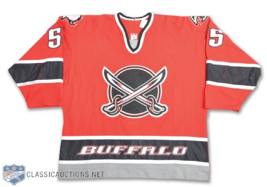 Denis Hamels 2001-02 Buffalo Sabres Game-Worn Alternate Jersey