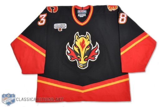 Eric Charrons 1998-99 Calgary Flames Game ONe Japan 98 Game-Worn Jersey with Team LOA