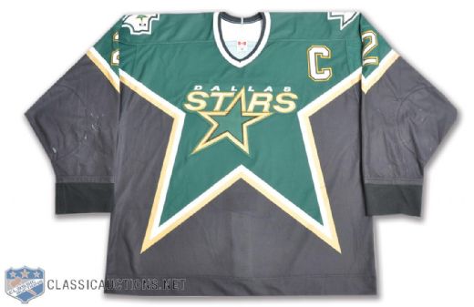 Derian Hatchers 2002-03 Dallas Stars Game-Worn Captains Jersey with LOA