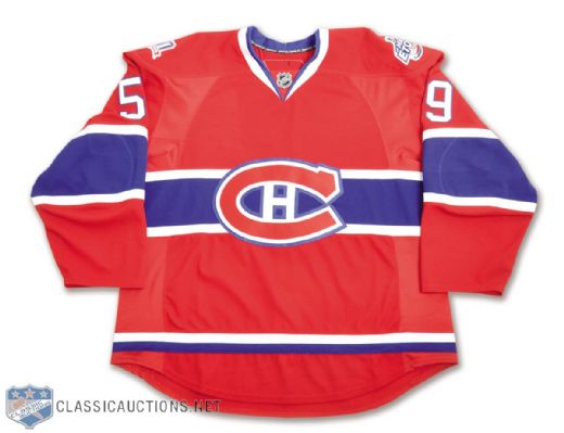 Brock Trotters 2008-09 Montreal Canadiens Game-Worn Pre-season Two-Patch Jersey with Team LOA
