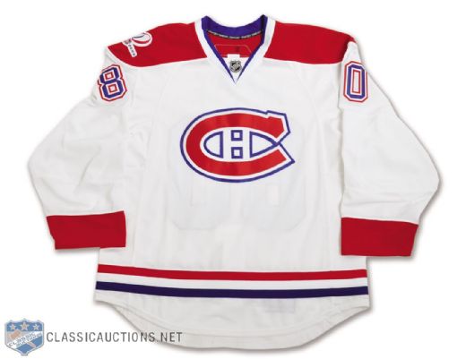 Dany Masses 2009-10 Montreal Canadiens Game-Worn Pre-season Jersey with Centennial Patch and Team LOA