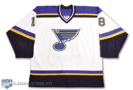 Steve Dubinskys 2002-03 St. Louis Blues Game-Worn Jersey with LOA