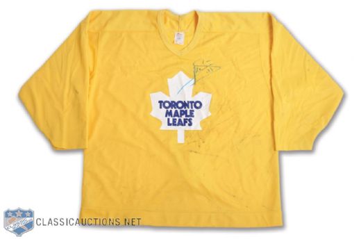 Mats Sundins 1990s Toronto Maple Leafs Signed Practice-Worn Jersey