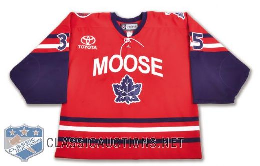 Cory Schneiders 2009-10 AHL Manitoba Moose "1961 Team Canada" Game-Worn Jersey with Team LOA