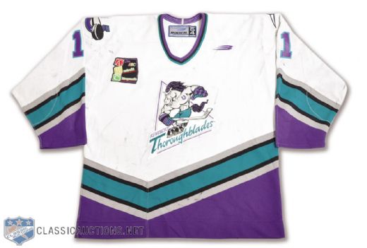Mark Smiths Late-1990s AHL Kentucky Thoroughblades Home and Away Game-Worn Jerseys