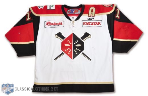 Collins and Orpiks 2000s ECHL Wheeling Nailers Game-Worn Jerseys