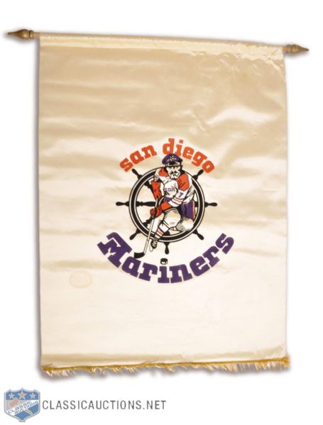 World Hockey Association San Diego Mariners 1974-77 San Diego Sports Arena Banner (47" x 36")