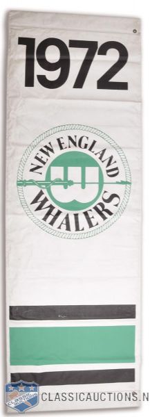 New England Whalers / Hartford Whalers 1972-1992 Civic Center Banner (92" x 31")