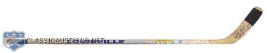 Dale Hawerchuks 1992-93 Buffalo Sabres Signed Game-Used Stick