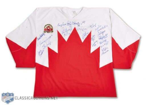 1972 Canada-Russia Series Team Canada Jersey Team-Signed by 21