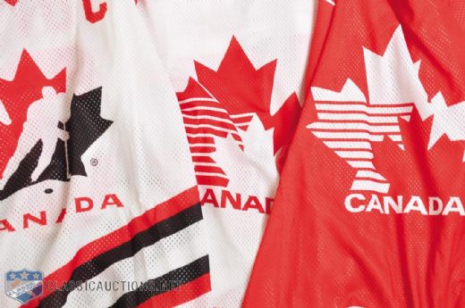 1990s Team Canada World Championships Game-Issued Jersey Collection of 3
