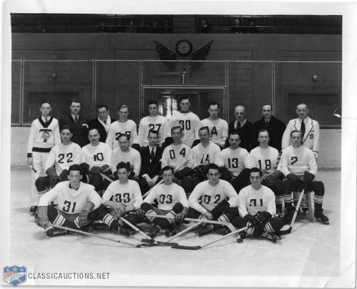 University of Toronto 1928 Hockey Team Photo with Smythe and Hewitt