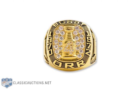 Bobby Orr Boston Bruins Gold Plated Brass Career Replica Ring