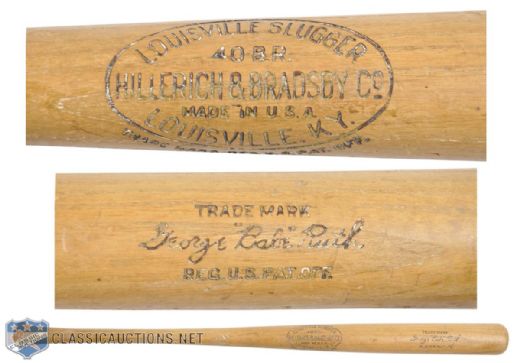 Babe Ruth 1920s Louisville Slugger H&B BR 40 Store Model Bat