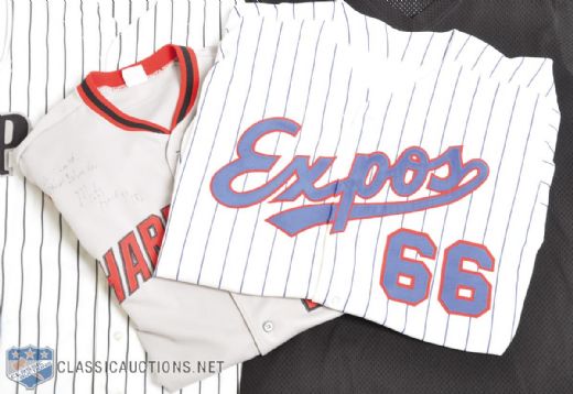 Montreal Expos Farm Teams Game-Worn Jersey Collection of 4 with Jose Vidro