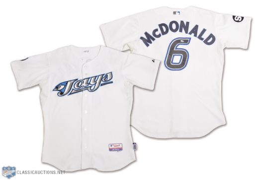 John McDonalds 2007 Toronto Blue Jays Game-Worn Cool Base Jersey - MLB Authenticated