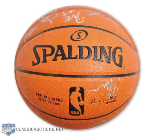 Los Angeles Lakers 2011-12 Team-Signed Basketball with Team LOA