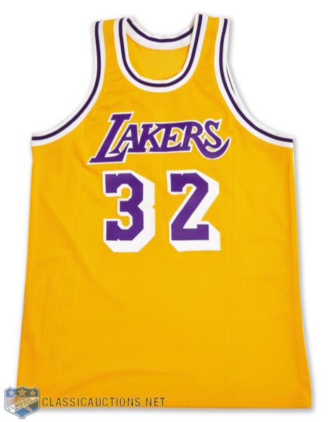 Magic Johnson Signed Los Angeles Lakers Jersey