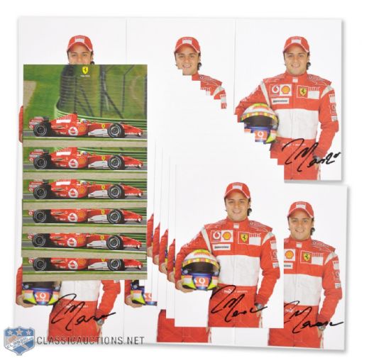 Felipe Massa Signed Ferrari Photo Collection of 20