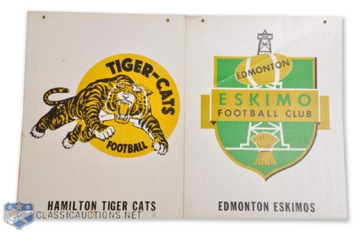 1966 Grey Cup Dinner CFLTeam Broadsides Collection of 6