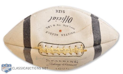 Ottawa Rough Riders 1950s/1960s Greats Multi-Autographed Football Gifted to John Bowe