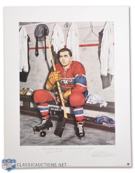 "For the Love of the Game" Maurice Richard Signed Print by Daniel Parry <br>- Original Artist Retouch 1/1 (25" x 32")