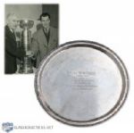 Emile "Butch" Bouchards 1943-44 Montreal Canadiens Stanley Cup Championship Silver Tray (10")