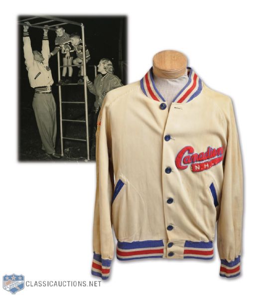 Emile "Butch" Bouchards Mid to Late-1940s Montreal Canadiens Team Jacket