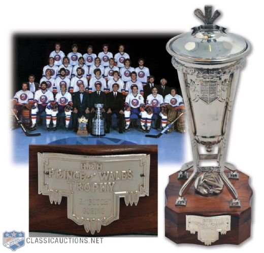 Robert "Butch" Gorings 1983-84 New York Islanders Prince of Wales Championship Trophy (13")