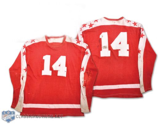 Gord Hannigans 1951-52 Pittsburgh Hornets Game-Worn Jersey