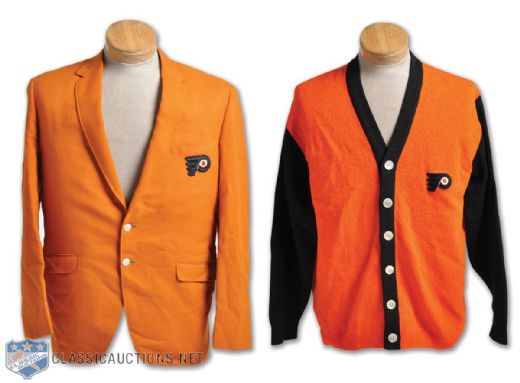 Brit Selbys Late-1960s Philadelphia Flyers Sports Jacket and Cardigan Sweater