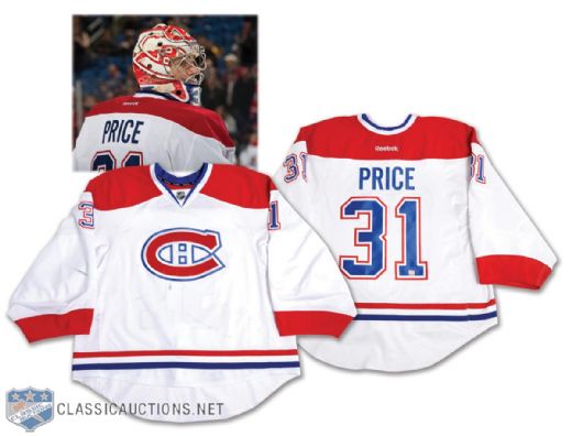 Carey Prices 2012-13 Montreal Canadiens Game-Worn Jersey with Team LOA - Photo-Matched!