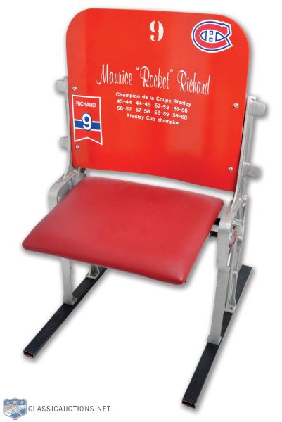 Maurice Richard Montreal Forum Red Single Tribute Seat