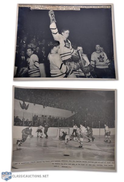 Bill Barilko 1951 Cup-Winning Goal Original Turofsky Photo Collection of 2 (11" x 14")