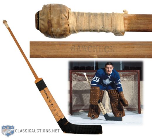 Terry Sawchuks 1964-67 Toronto Maple Leafs CCM Game-Used Stick