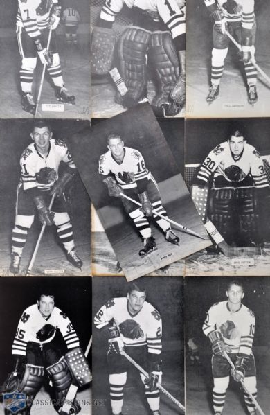 Chicago Black Hawks 1950s to 1980s Postcard Collection of 176